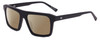Profile View of SITO SHADES Gt Designer Polarized Reading Sunglasses with Custom Cut Powered Amber Brown Lenses in Matte Black Unisex Square Full Rim Acetate 54 mm