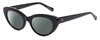 Profile View of SITO SHADES Siena Designer Polarized Sunglasses with Custom Cut Smoke Grey Lenses in Gloss Black Unisex Cat Eye Full Rim Acetate 50 mm