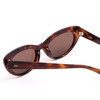 Close Up View of SITO SHADES Siena Unisex Cat Eye Sunglasses in Orange Tortoise Havana/Brown 50mm