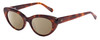 Profile View of SITO SHADES Siena Designer Polarized Reading Sunglasses with Custom Cut Powered Amber Brown Lenses in Burnt Orange Brown Tortoise Havana Unisex Cat Eye Full Rim Acetate 50 mm