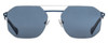 Front View of Elton John DODGER STADIUM Unisex Sunglasses White Royal Blue/Polarized Navy 56mm