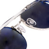 Top View of Elton John CHOPIN Unisex Round Sunglasses Platinum Silver Brown Grey/Green 50 mm