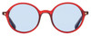 Front View of Elton John CHORISTER Unisex Sunglasses in Ruby Red Crystal/Blue Anti-Glare 46 mm