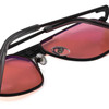 Close Up View of Elton John CONCORDE Unisex Pilot Sunglasses Matte Gunmetal Black/Pink Tint 56 mm