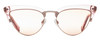Front View of Elton John DOO WOP 1 Womens Cat Eye Sunglasses Rose Crystal Gold/Peach Pink 54mm
