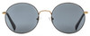 Front View of Elton John MALIBU Unisex Designer Sunglass Yellow Gold Black/Polarized Grey 54mm