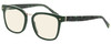 Profile View of Elton John OPUS Unisex Sunglass Green Black Marble Silver/Gold Flash Mirror 53mm