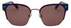 Front View of Elton John SHERBET 1 Unisex Cat Eye Sunglasses Blue Red Pink/Polarized Rose 53mm