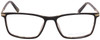 Front View of John Varvatos V408 Unisex Square Reading Glasses Black Havana Tortoise Gold 58mm
