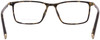Top View of John Varvatos V408 Unisex Square Reading Glasses Black Havana Tortoise Gold 58mm