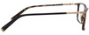 Side View of John Varvatos V408 Designer Blue Light Blocking Eyeglasses in Black Light Havana Tortoise Gold Unisex Square Full Rim Acetate 58 mm
