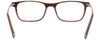 Top View of John Varvatos V412 Designer Reading Eye Glasses with Custom Cut Powered Lenses in Crystal Brown Silver Unisex Square Full Rim Acetate 57 mm
