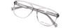 Close Up View of John Varvatos VJV424 Unisex Designer Reading Glasses in Crystal Smoke Grey 56 mm