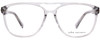 Front View of John Varvatos VJV424 Unisex Designer Reading Glasses in Crystal Smoke Grey 56 mm