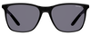 Front View of Police SPL872 Unisex Full Rim Designer Sunglasses in Gloss Black/Dark Grey 56 mm