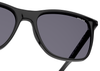 Close Up View of Police SPL872 Unisex Full Rim Designer Sunglasses in Gloss Black/Dark Grey 56 mm