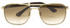 Close Up View of Police SPL890 Unisex Sunglasses Gold Copper Tortoise Havana/Brown Gradient 55 mm