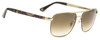 Profile View of Police SPL890 Unisex Sunglasses Gold Copper Tortoise Havana/Brown Gradient 55 mm