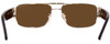 Top View of Police SPLA55 Unisex Rectangle Sunglasses Gold Brown Tortoise Havana/Amber 57 mm