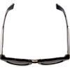 Close Up View of Police SPLB33 Women's Round Designer Sunglasses Gloss Black Gold/Dark Grey 47 mm