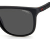 Close Up View of Carrera HYPERFIT 17-S-0003 Unisex Square Designer Sunglasses Black Red/Grey 58mm