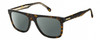 Profile View of Carrera CA-267/S-086-HAV Designer Polarized Sunglasses with Custom Cut Smoke Grey Lenses in Brown Tortoise Havana Gold Unisex Panthos Full Rim Acetate 56 mm
