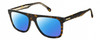 Profile View of Carrera CA-267/S-086-HAV Designer Polarized Sunglasses with Custom Cut Blue Mirror Lenses in Brown Tortoise Havana Gold Unisex Panthos Full Rim Acetate 56 mm