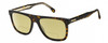 Profile View of Carrera CA-267/S-086-HAV Designer Polarized Reading Sunglasses with Custom Cut Powered Sun Flower Yellow Lenses in Brown Tortoise Havana Gold Unisex Panthos Full Rim Acetate 56 mm