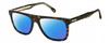 Profile View of Carrera CA-267/S-086-HAV Designer Polarized Reading Sunglasses with Custom Cut Powered Blue Mirror Lenses in Brown Tortoise Havana Gold Unisex Panthos Full Rim Acetate 56 mm