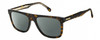 Profile View of Carrera CA-267/S-086-HAV Designer Polarized Reading Sunglasses with Custom Cut Powered Smoke Grey Lenses in Brown Tortoise Havana Gold Unisex Panthos Full Rim Acetate 56 mm