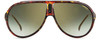 Front View of Carrera ENDURANCE65-N-086-HAV Aviator Sunglass Tortoise/G15 Green Gradient 63 mm