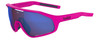 Profile View of Bolle SHIFTER Unisex Semi-Rimless Sunglasses Pink/Brown Blue Flash Mirror 136 mm