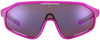 Front View of Bolle SHIFTER Unisex Semi-Rimless Sunglasses Pink/Brown Blue Flash Mirror 136 mm