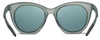 Side View of Bolle PRIZE Womens Cateye Designer Sunglasses Frost Green Crystal/Dark Grey 51mm