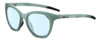 Profile View of Bolle PRIZE Designer Blue Light Blocking Eyeglasses in Matte Frost Green Grey Crystal Ladies Cat Eye Full Rim Acetate 51 mm