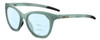 Profile View of Bolle PRIZE Designer Progressive Lens Blue Light Blocking Eyeglasses in Matte Frost Green Grey Crystal Ladies Cat Eye Full Rim Acetate 51 mm