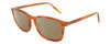 Profile View of Serengeti LENWOOD Designer Polarized Sunglasses with Custom Cut Amber Brown Lenses in Shiny Caramel Brown Crystal Unisex Square Full Rim Acetate 57 mm