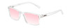 Profile View of Medspex L2007 C3 Crystal FL-41 Pink Anti-Migraine Reduce Light Sensitive Glasses