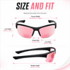 Medspex Sport 202BF FL41 Pink BIFOCAL Migraine Reduction Safety Glasses in Black