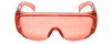 Side View of Medspex 1003 FL41 Pink Migraine Glasses Fitover Safety Glasses Blue Light Filter