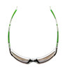 Top View of Calabria First Serve Unisex Men's Womens POLARIZED Pickleball Sunglasses Glasses in Grey Crystal Lime Green Frame with Green Mirror Lens