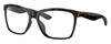 Profile View of Costa Del Mar Anaa Designer Blue Light Blocking Eyeglasses in Shiny Olive Green Tortoise Havana Black Ladies Panthos Full Rim Acetate 55 mm