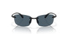 Front View of Costa Del Mar Ballast Unisex Rimless Sunglass in Black/Polarized Gray 580P 60 mm