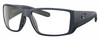 Profile View of Costa Del Mar BlackFin Pro Designer Reading Eye Glasses in Matte Midnight Blue Black Unisex Rectangular Full Rim Acetate 60 mm