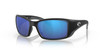 Profile View of Costa Del Mar Blackfin Unisex Sunglass in Black/Polarized Blue Mirror 580G 62 mm