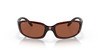 Front View of Costa Del Mar Brine Unisex Sunglasses Tortoise Havana/Polarized Copper 580P 59mm