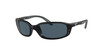 Close Up View of Costa Del Mar Brine Unisex Designer Sunglasses in Black/Polarized Gray 580P 59mm Alternate 1
