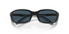 Close Up View of Costa Del Mar Brine Unisex Designer Sunglasses in Black/Polarized Gray 580P 59mm