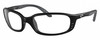 Profile View of Costa Del Mar Brine Designer Blue Light Blocking Eyeglasses in Matte Black Gray Unisex Oval Full Rim Acetate 59 mm