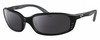 Profile View of Costa Del Mar Brine Designer Polarized Reading Sunglasses with Custom Cut Powered Smoke Grey Lenses in Matte Black Gray Unisex Oval Full Rim Acetate 59 mm